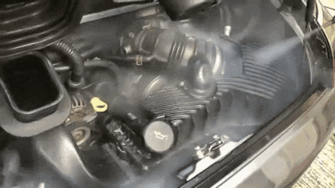 گیف شستن موتور با بخار